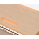 Стол ученический одноместный с регулировкой наклона столешницы, на плоскоовальной трубе СОН-25-Н