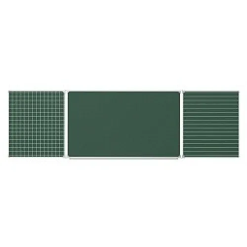 Трехэлементная разлинованная доска "Клетка Линейка" меловая магнитная 340x100 см ДР(з)-34кл