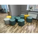 Набор из 6-ти модульных одноместных пуфов