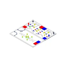 Соревновательное поле с элементами MakeX 2019 City Guardian Arena