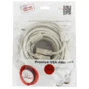 Кабель Cablexpert Premium VGA-10M-Gray, 15M/15M, 10м, серый, тройной экран, феррит.кольца