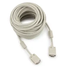 Кабель VGA-15M-Gray, 15M/15M, 15м, тройной экран, феррит.кольца, пакет