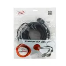 Кабель Cablexpert Premium VGA-20M-Black, 15M/15M, 20м, черн., тройной экран, феррит.кольца