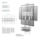 Мобильная напольная стойка ONKRON TS1552 белая для размера 40-70"