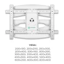 Кронштейн настенный ONKRON M6L белый для размера 40-75"