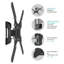 Кронштейн настенный ONKRON NP44 чёрный для размера 26"-65"