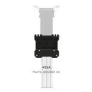 Кронштейн потолочный ONKRON CR1S чёрный для размера 10"-40"