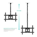 Кронштейн потолочный ONKRON N2L чёрный для размера 32"-80"