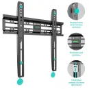 Кронштейн настенный ONKRON BASIC FM2 чёрный для размера 32"-65"