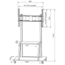 Мобильная напольная стойка Wize Pro M86 для размера 42”– 90”