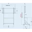 Мобильная напольная стойка OMB Video Trolley (black) для размера 40-80"