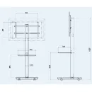Мобильная напольная стойка OMB Big Trolley (black) для размера 46-90"