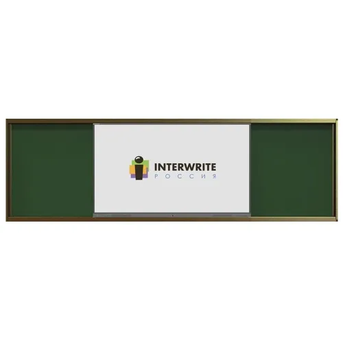 Комплект рельсовой системы с классной доской IGB1M и интерактивной панелью Interwrite 65