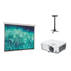 Проекционный комплект: экран ViewScreen Scroll WSC-1104 с проектором ViewSonic PA503S и потолочным креплением FIX PRB-20-02M