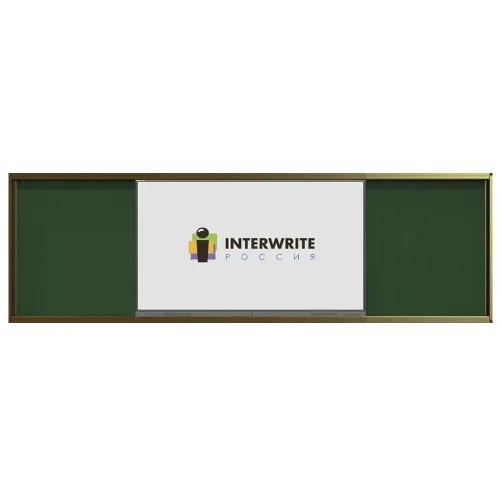 Комплект рельсовой системы с классной доской IGB1L и интерактивной панелью Interwrite 86"