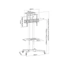 Мобильная напольная стойка FIX T1028B (Black) для размера 37"-70"