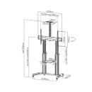 Мобильная напольная стойка FIX TTL04-610TW (silver) для размера 60"-100"