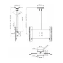 Кронштейн потолочный SMS Func Flatscreen CH VST2 Silver для размера 32-60"