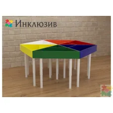 Дидактический детский стол Инклюзив «Разноцветный шестигранник»