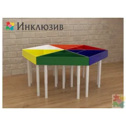 Дидактический детский стол Инклюзив «Разноцветный шестигранник»