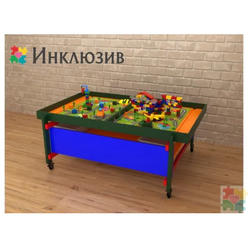 Игровой многофункциональный стол STEAM Инклюзив «Весёлые пчёлки» (оранжевый)