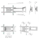 Кронштейн настенный ONKRON M7L White для размера 40"-75"