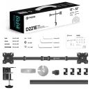 Кронштейн настольный для двух мониторов ONKRON Black D221E для размера 13"-32"