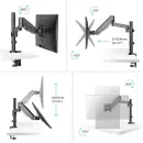 Кронштейн настольный ONKRON G70 Black для размера 13"-34"