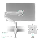 Кронштейн настольный ONKRON G100 White для размера 13"-32"