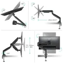 Кронштейн настольный ONKRON G100 Black для размера 13"-32"