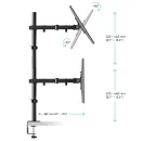 Кронштейн настольный для четырех мониторов ONKRON D421E Black для размера 13"-32"