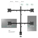 Кронштейн настольный для четырех мониторов ONKRON D421E Black для размера 13"-32"