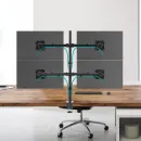 Кронштейн настольный для четырех мониторов ONKRON D421E Black для размера 13"-32"
