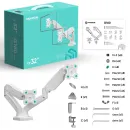 Кронштейн настольный для двух мониторов ONKRON G160 White для размера 13"-32"