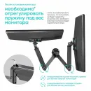 Кронштейн настольный для двух мониторов ONKRON G140 Black для размера 13"-32"