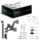 Кронштейн настольный для двух мониторов ONKRON G140 Black для размера 13"-32"