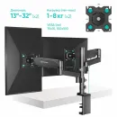 Кронштейн настольный для двух мониторов ONKRON G140 Black для размера 13"-32"