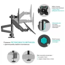 Кронштейн настольный для трёх мониторов ONKRON G280 Black для размера 13"-32"