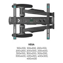 Кронштейн настенный ONKRON NP47 Black для размера 40"-75"