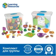 Развивающий игровой набор "Игровой набор продуктов и посуды в детском саду" Learning Resources MS0082 (комплект для группы)