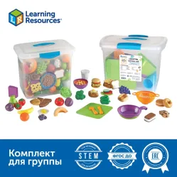 Развивающий игровой набор "Игровой набор продуктов и посуды в детском саду" Learning Resources MS0082 (комплект для группы)