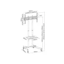 Мобильная напольная стойка FIX T1030T (black) для размера 37-70"