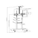 Мобильная напольная стойка FIX TTL06-610TW (black) для размера 37-100"