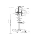 Мобильная напольная стойка FIX TTV06-46TW (black) для размера 37-70"