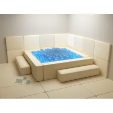 Сухой бассейн АЛМА с шариками и RGB-подсветкой 190х190 см.