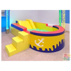 Мягкий детский бассейн фигурный разборный Кораблик "Инклюзив"
