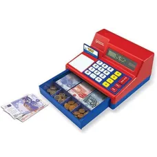 Развивающий игровой набор "Игрушечный кассовый аппарат" Learning Resources LSP2629-EUR (с евро, 47 элементов)