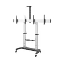 Мобильная напольная стойка для 2-х дисплеев Wize Pro MH255 для размера 37"-60"