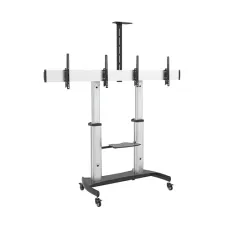 Мобильная напольная стойка для 2-х дисплеев Wize Pro MH255 для размера 37"-60"