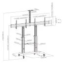 Мобильная напольная стойка для 2-х дисплеев Wize Pro MH255 для размера 37"-60"